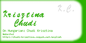 krisztina chudi business card